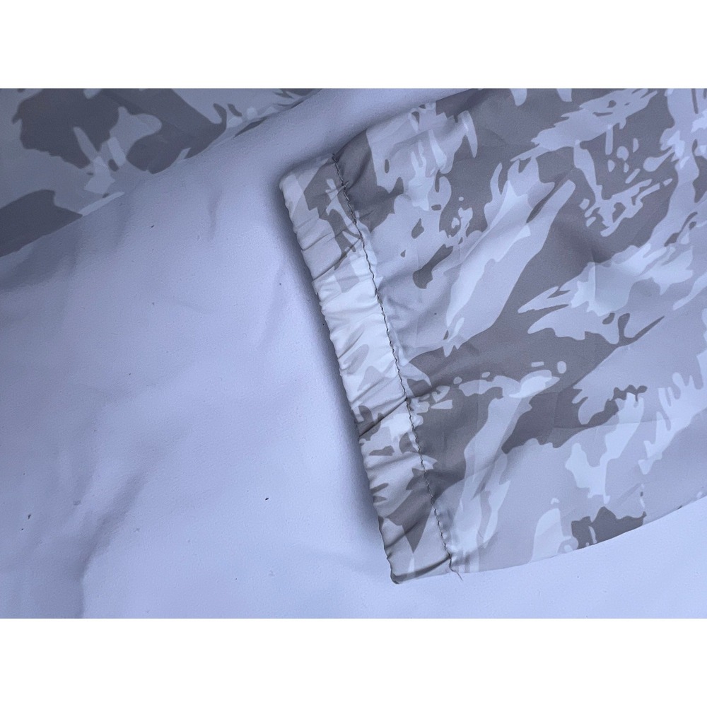 New Balance Womens Grey Camo Full Zip Hooded Windbreaker Jacket Mesh Lined - Picture 9 of 11